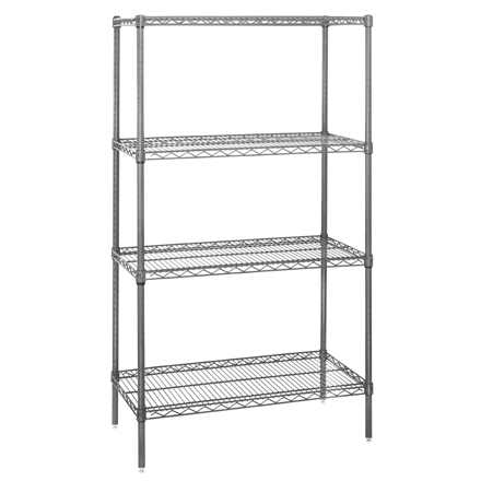 36 x 18 x 74" - 4 Shelf Wire Shelving Starter Unit