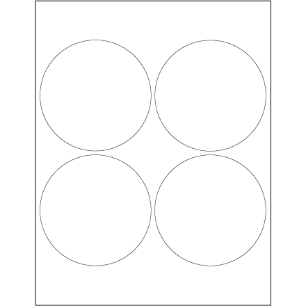 4" White Circle Laser Labels